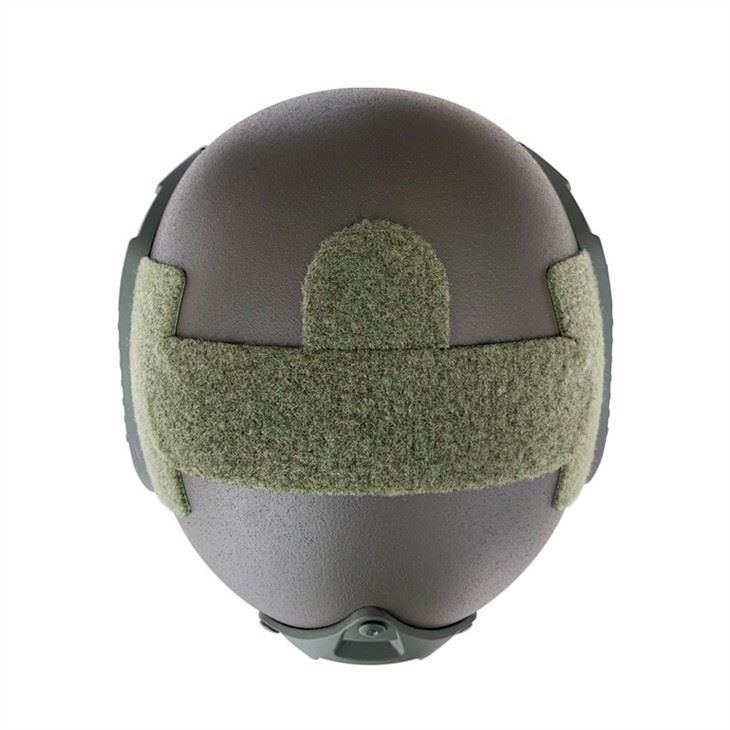 Green PE Military Bullet Proof Helmet With Accessory Rail Connectors